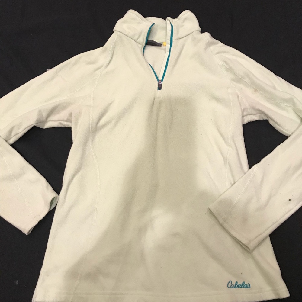 Cabelas 1/4 fleece mint green medium